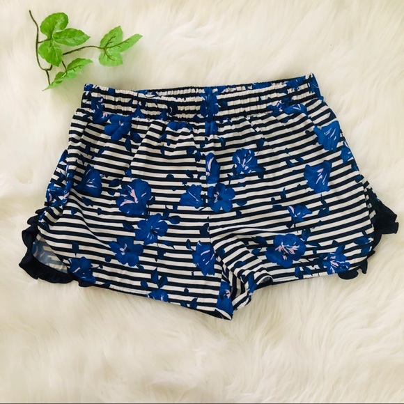 Kate Spade Hibiscus Stripe Active Shorts - Picture 2 of 6